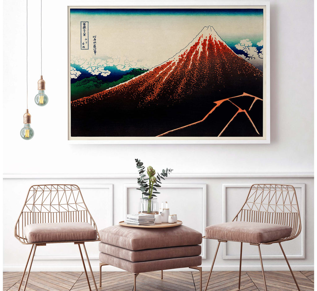 A storm at the foot of Fuji - poster