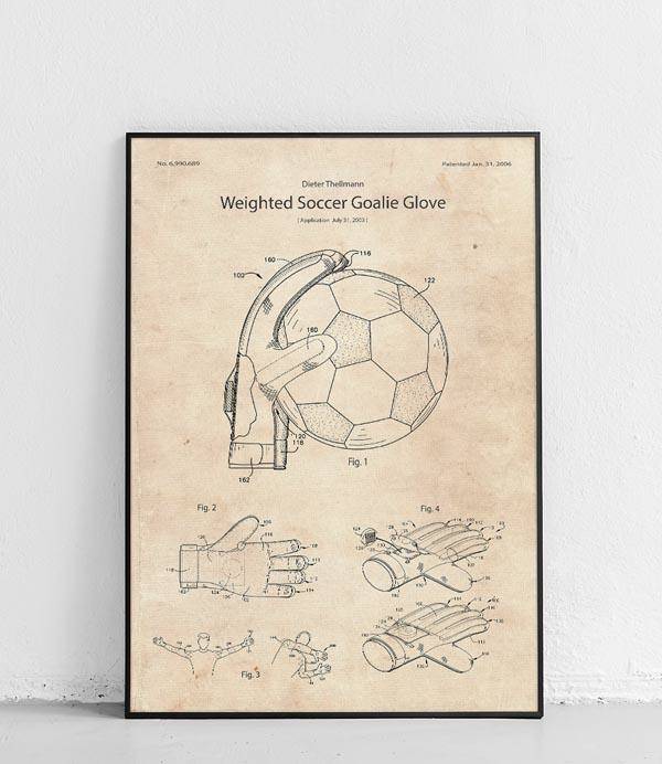 Goalkeeper glove - poster