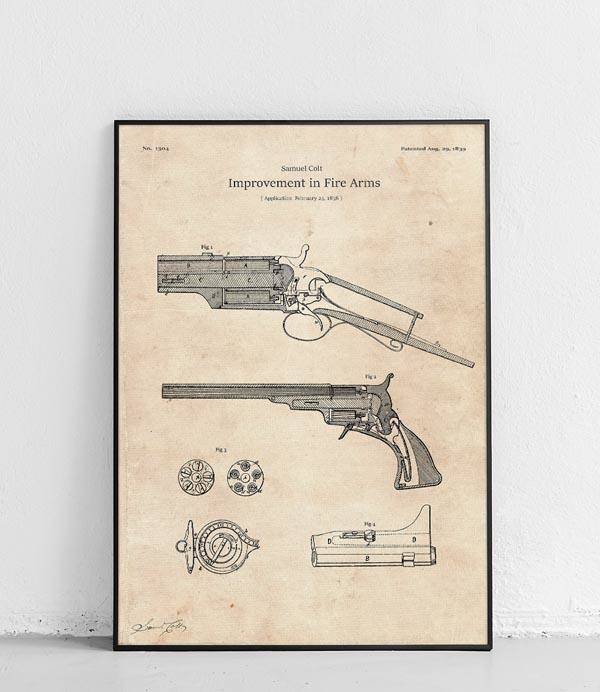 Colt revolver - poster