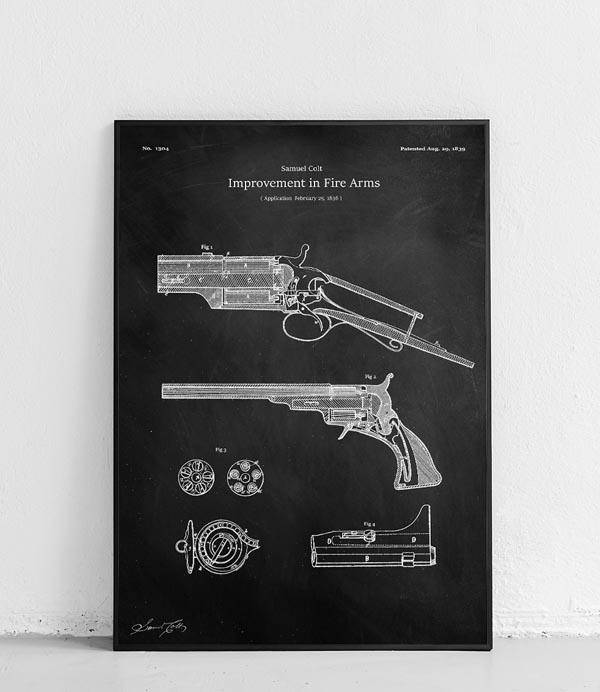 Colt revolver - poster