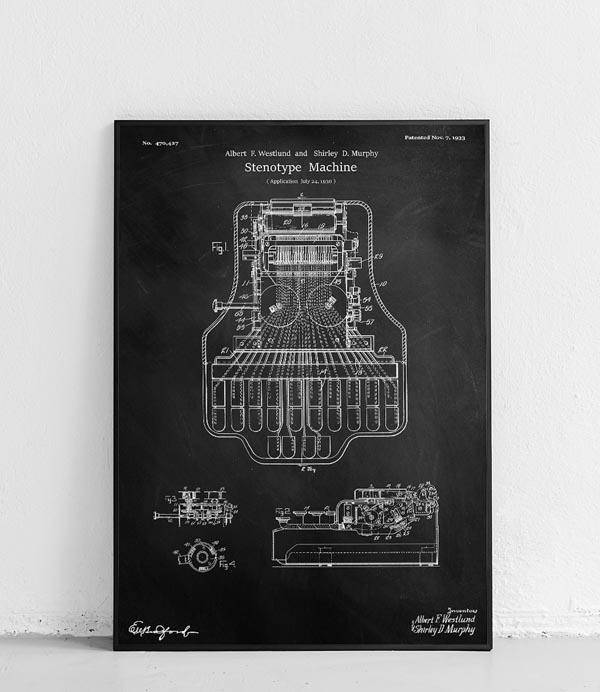 Shorthand machine - poster