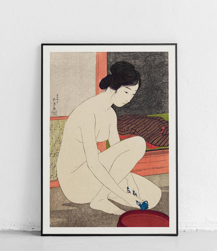 Woman after bath - poster