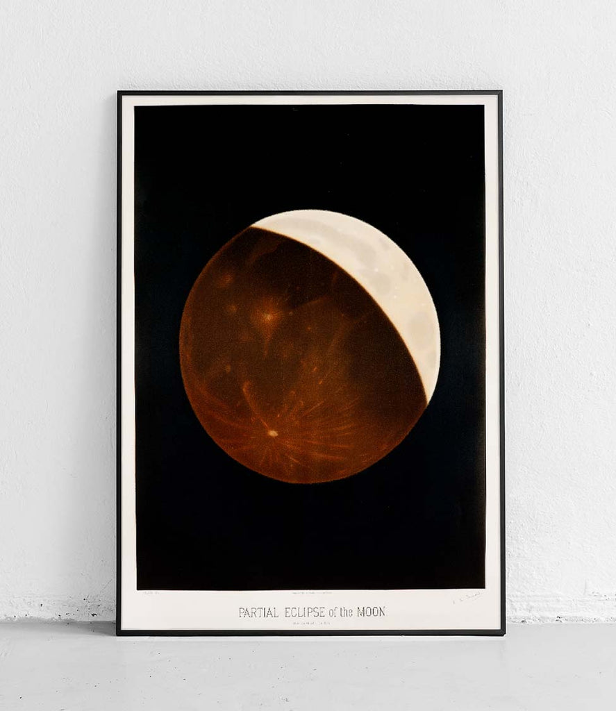 Partial eclipse of the moon - poster