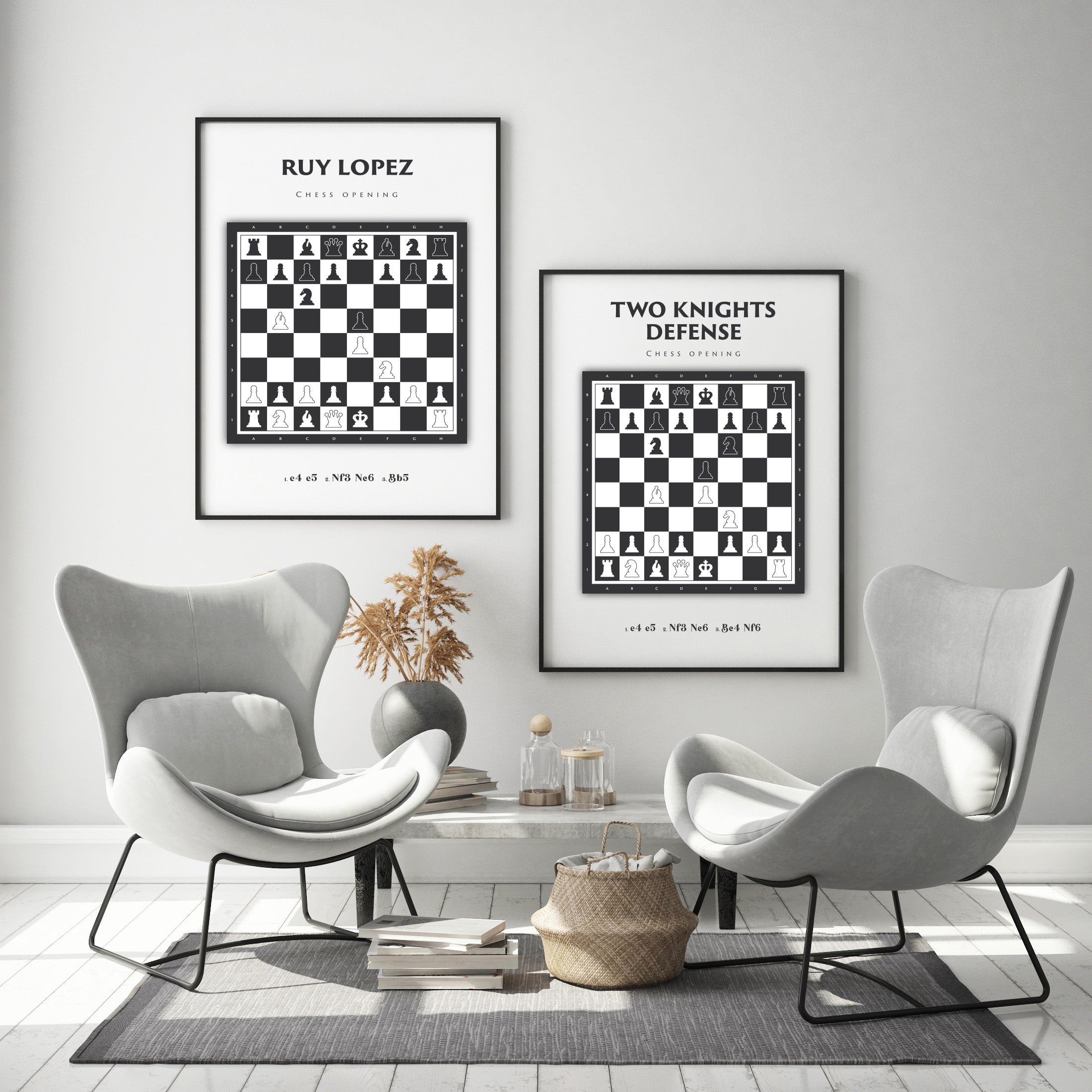 Chess Opening Printable Wall Art Sicilian Defense 